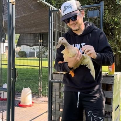 Kyle with Bandit selfie